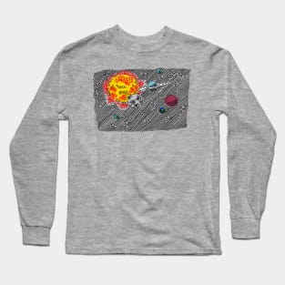 Burning Sun Planet Space Long Sleeve T-Shirt